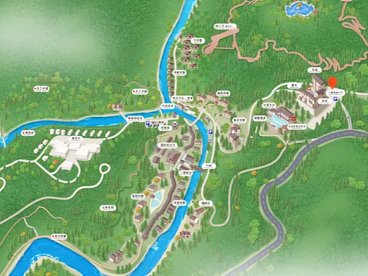 皇姑结合景区手绘地图智慧导览和720全景技术，可以让景区更加“动”起来，为游客提供更加身临其境的导览体验。